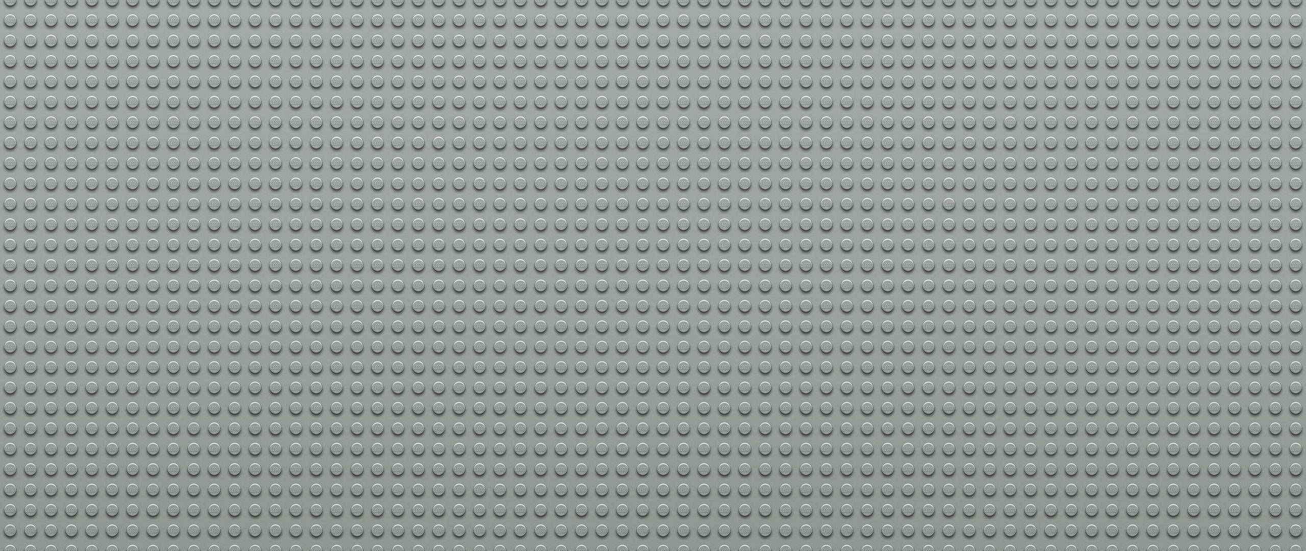 LEGO baseplate, gray, uniform grid, 2K Desktop Wallpaper