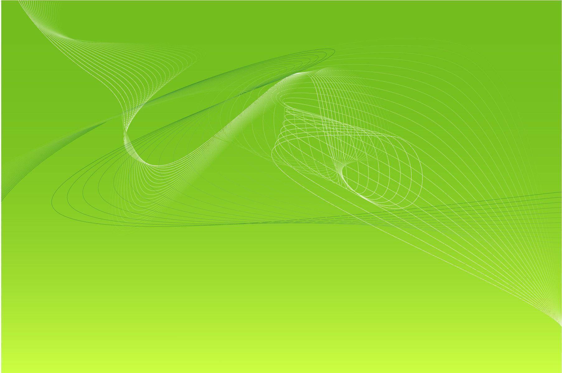 light green, swooping lines, vibrant gradient green background, HD Desktop Wallpaper
