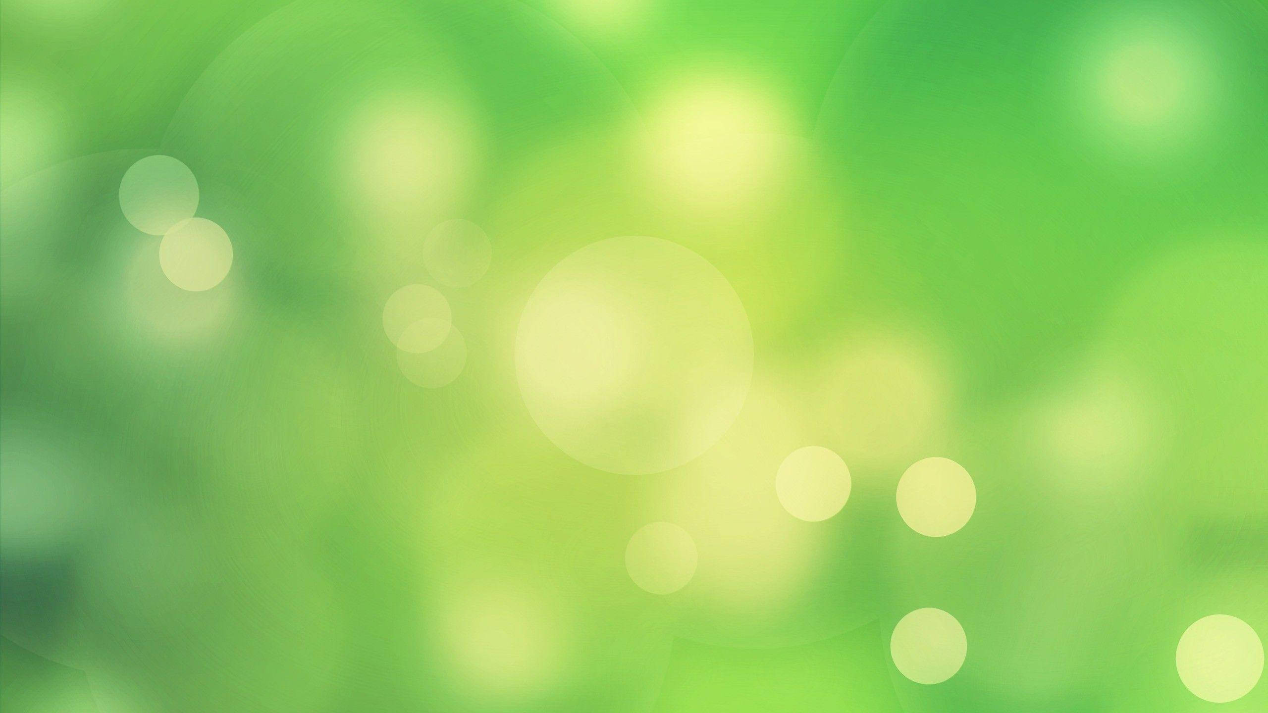 light green, bokeh, glowing bokeh circles, 2K Desktop Wallpaper