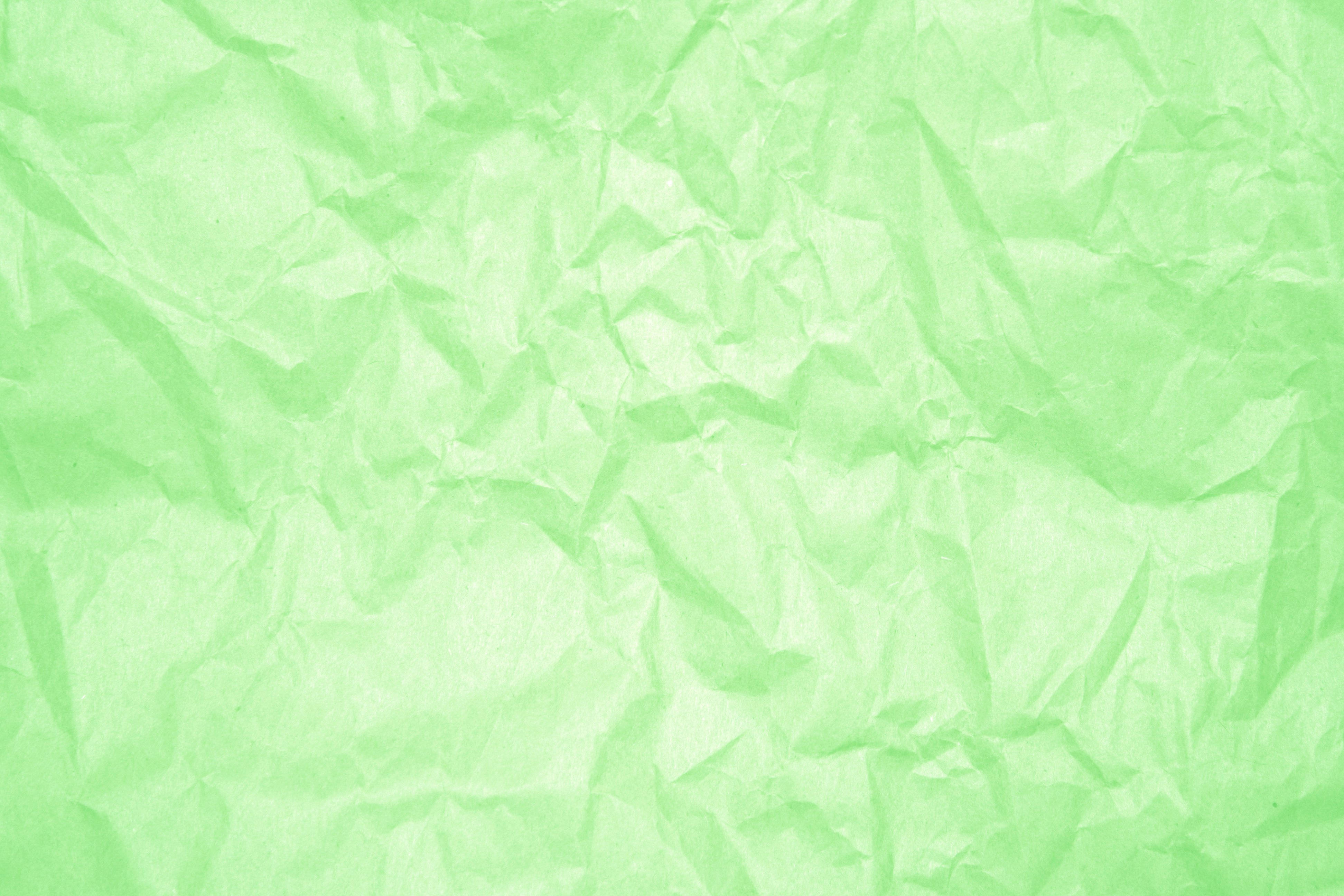 light green, crumpled paper, soft, 4K Desktop Wallpaper