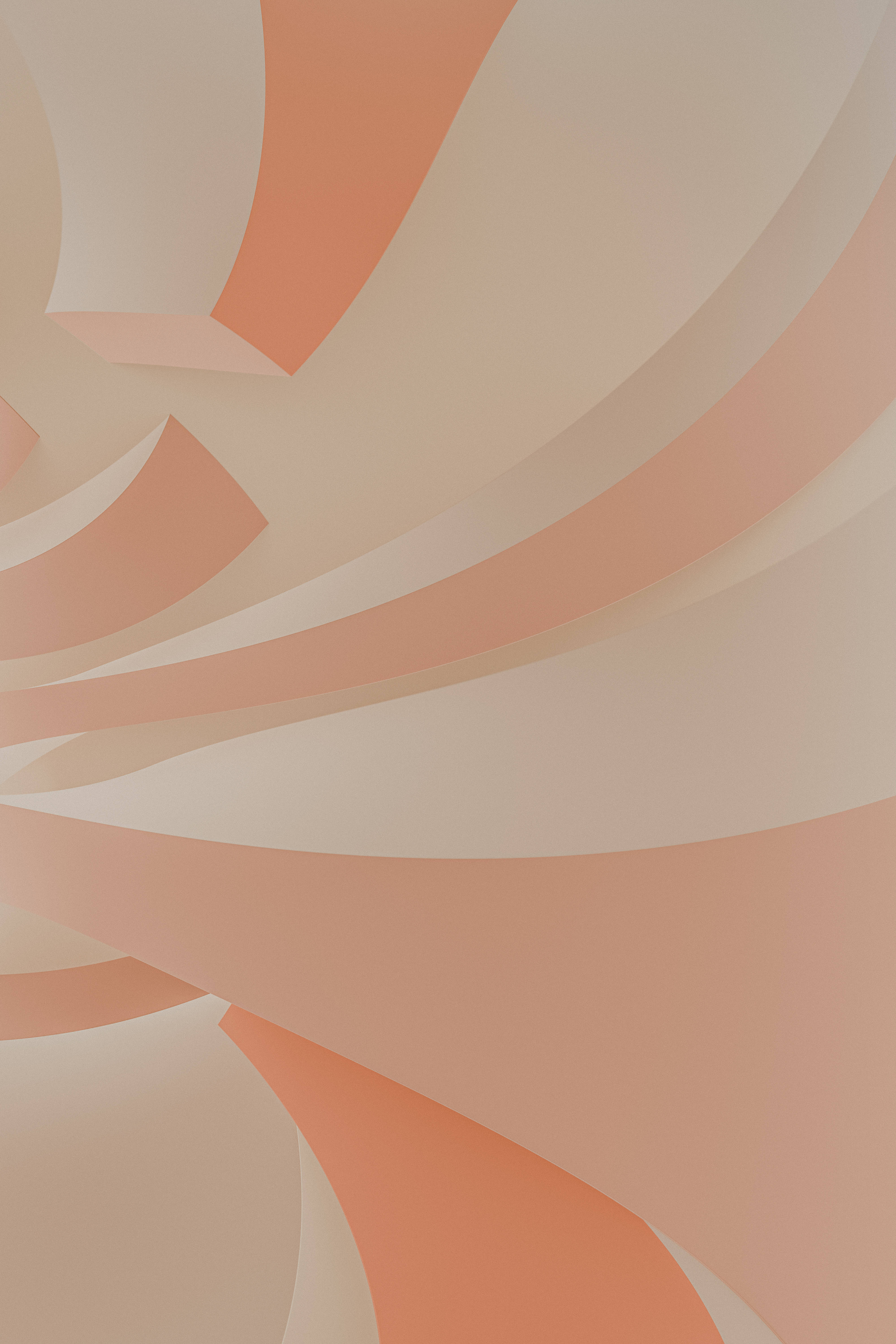 pastel orange, soft peach, cream, 5K Phone Wallpaper