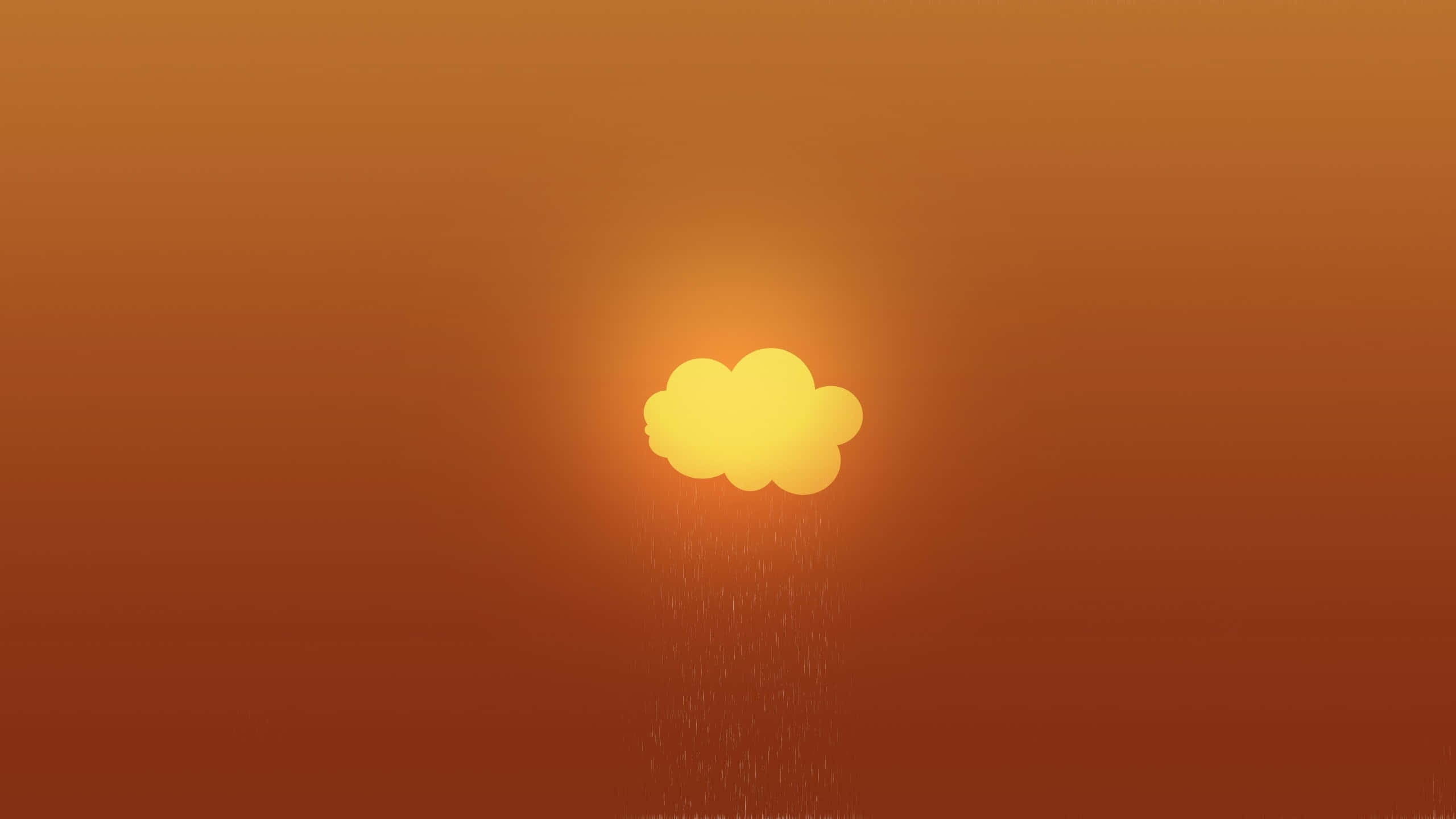 Sunset, Cloud, Glowing yellow cloud, 2K Desktop Wallpaper