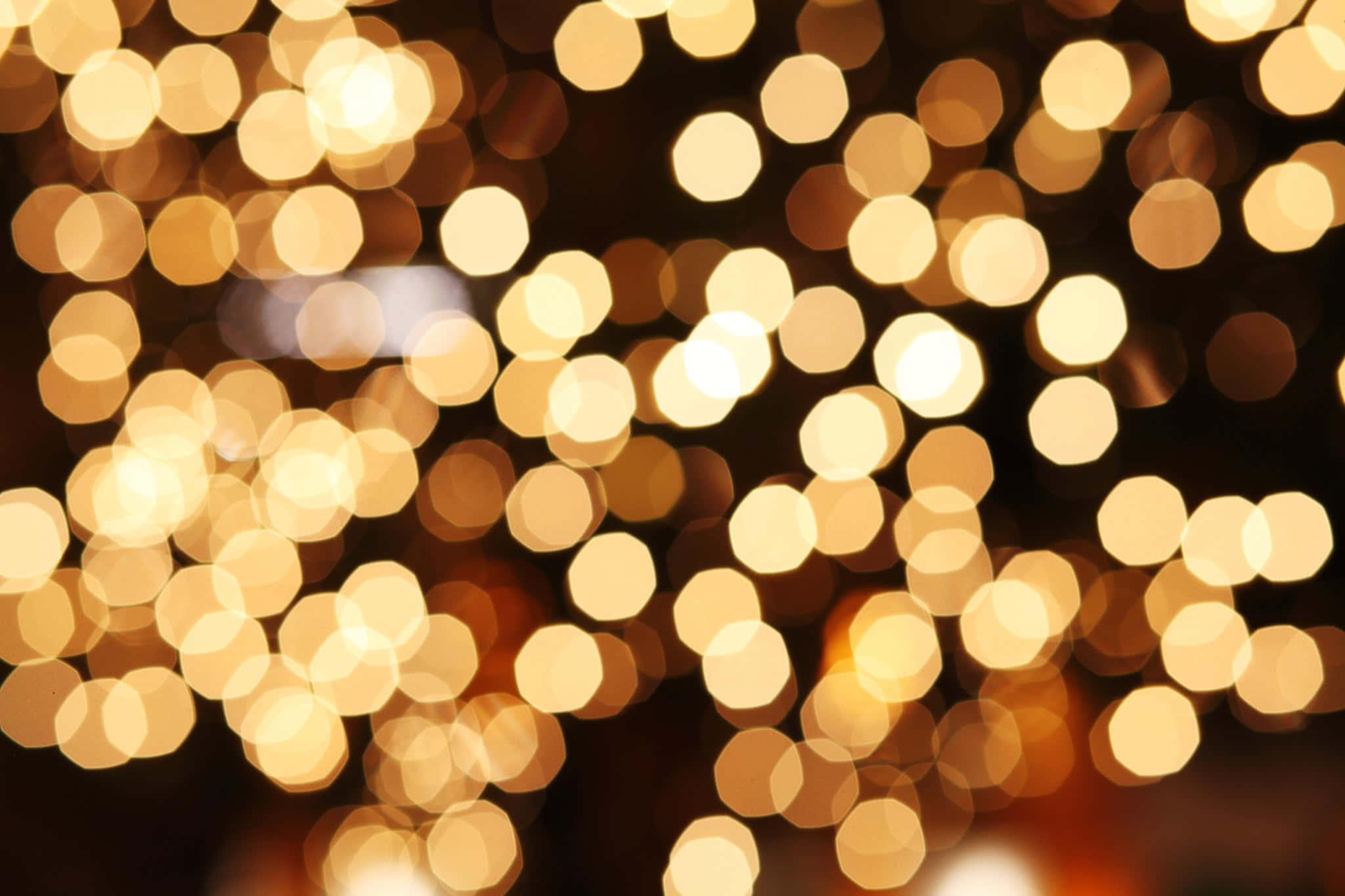 warm golden bokeh lights, dark background, field, Full HD Desktop Wallpaper