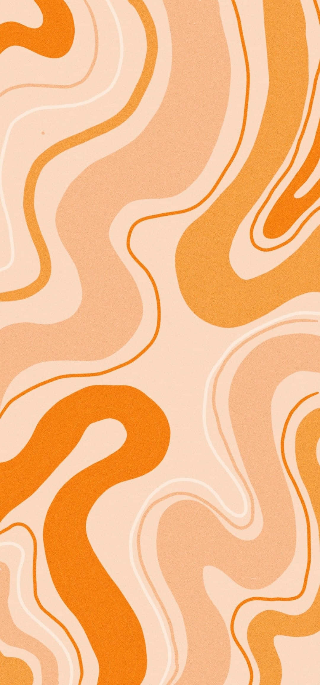 Light Orange Aesthetic, wavy pattern, warm orange, Full HD Phone Wallpaper