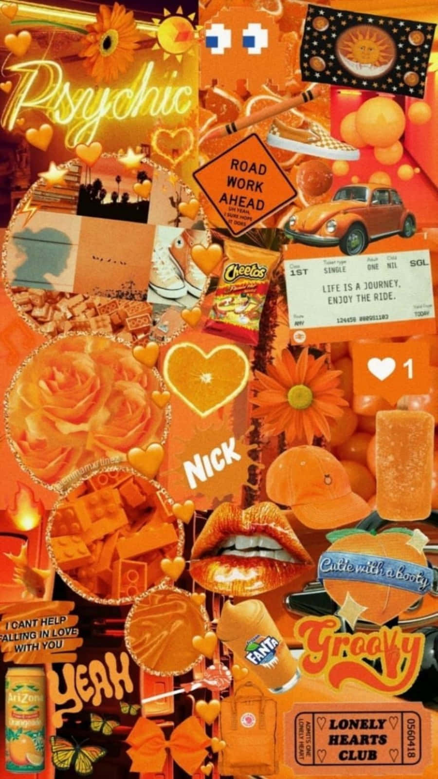 vibrant orange, roses lips, cars, HD Phone Wallpaper