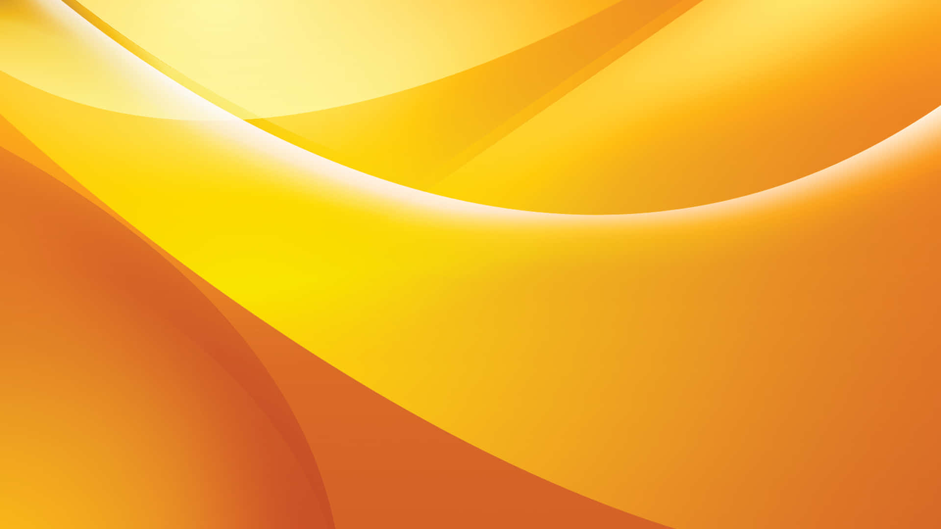 wavy shape, yellow and orange, seamless gradient, Full HD Desktop Wallpaper