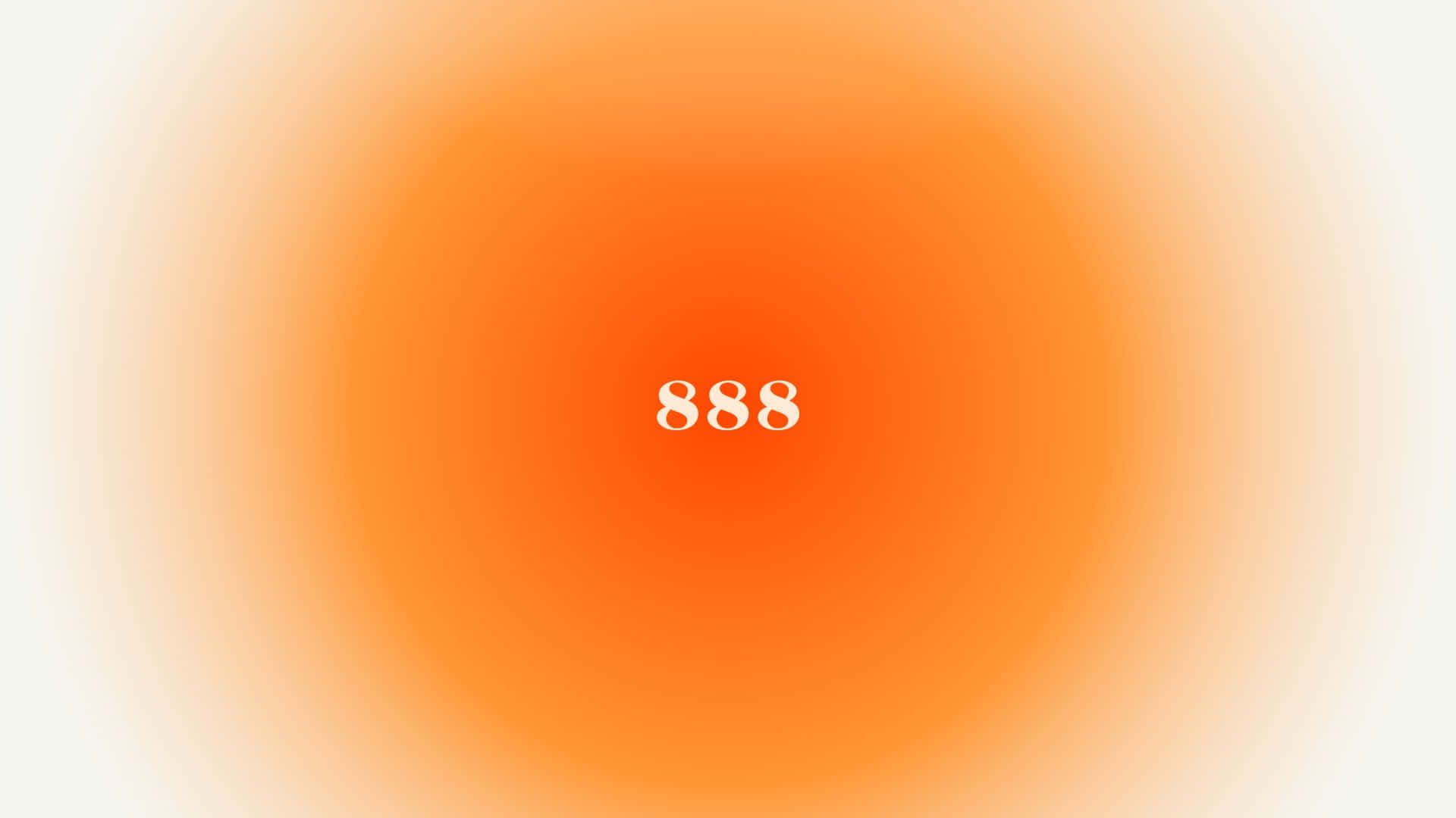 abstract orange gradient888, warm orange center, number 888, Full HD Desktop Wallpaper