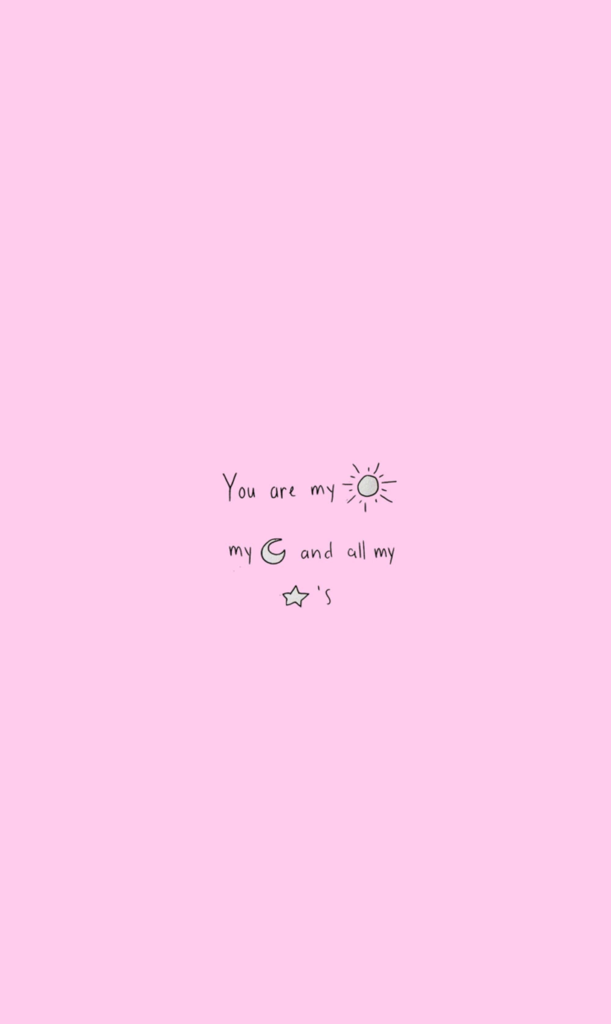 Light Pink Aesthetic, soft pink background, handwritten quote, 2K Phone Wallpaper