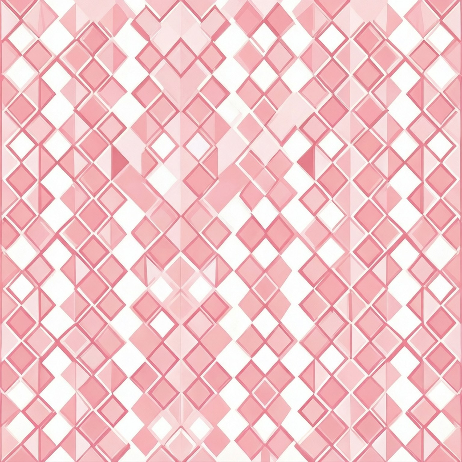pink diamond pattern, overlapping pink and white diamonds, repeating geometric pattern, HD Desktop Wallpaper
