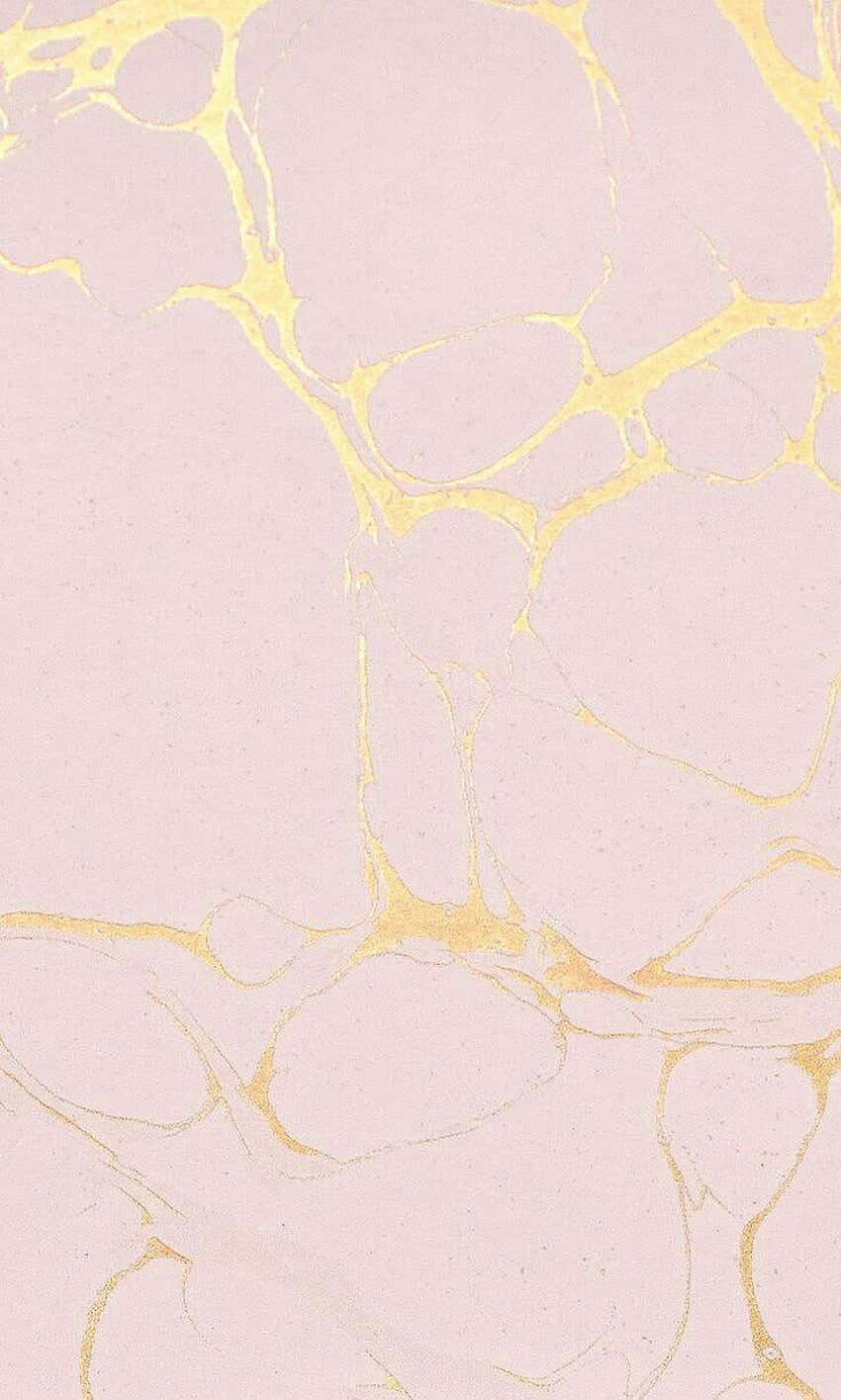 light pink, gold, golden vein-like patterns, HD Phone Wallpaper