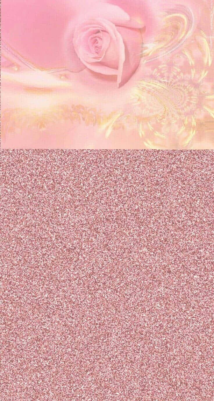 light pink, golden hues, glittering pink surface, HD Phone Wallpaper