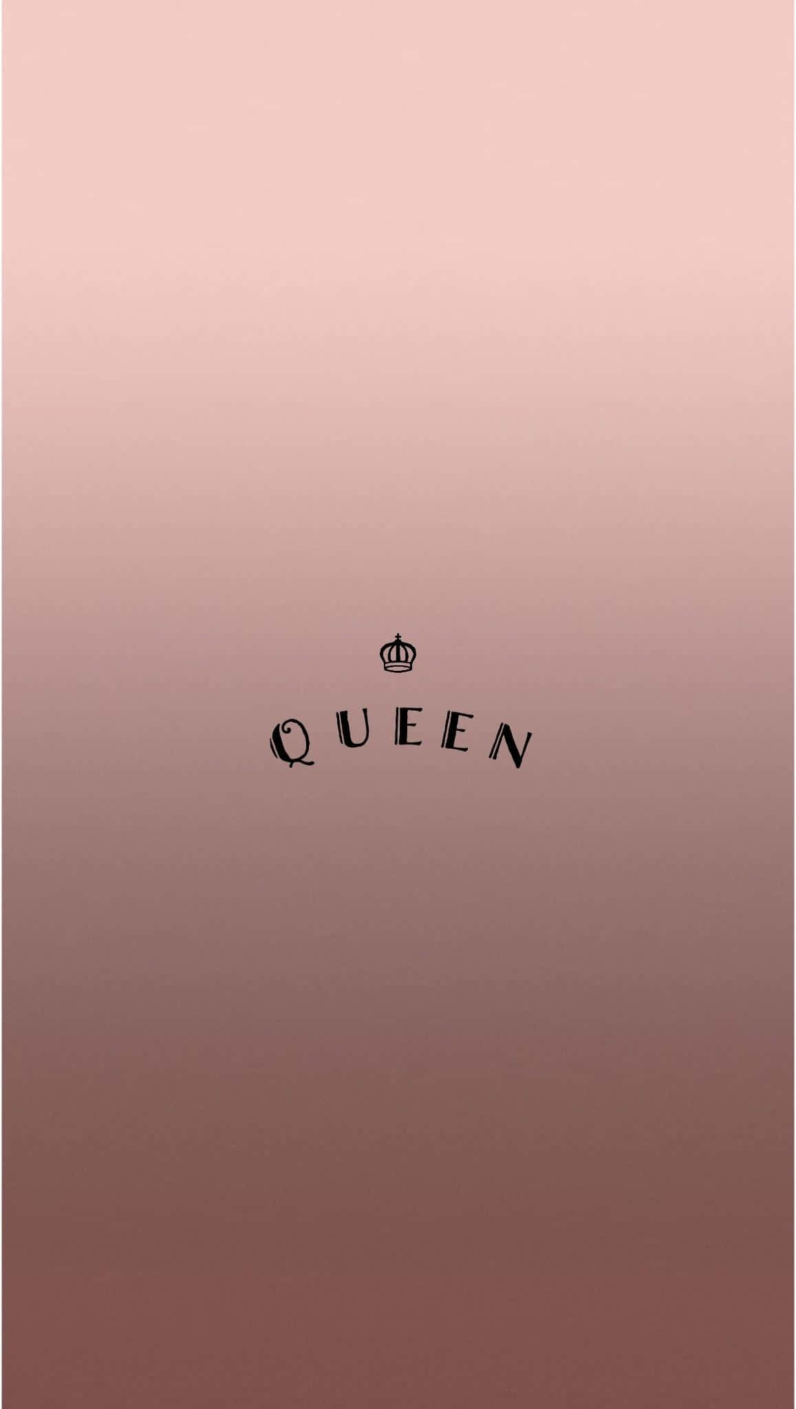 queen, crown icon, soft gradient pink background, Full HD Phone Wallpaper