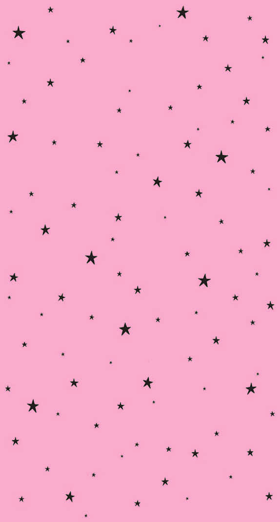 Light Pink iPhone, soft pink, black stars, SD Phone Wallpaper