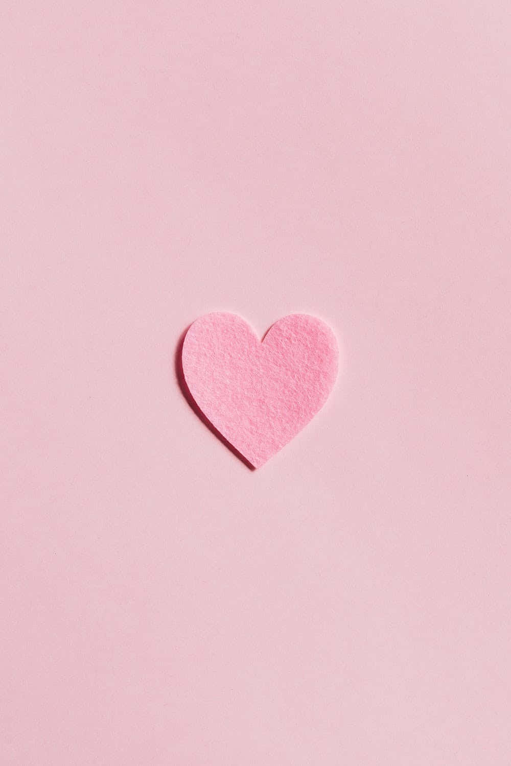 Light Pink iPhone, soft pink, felt heart, HD Phone Wallpaper