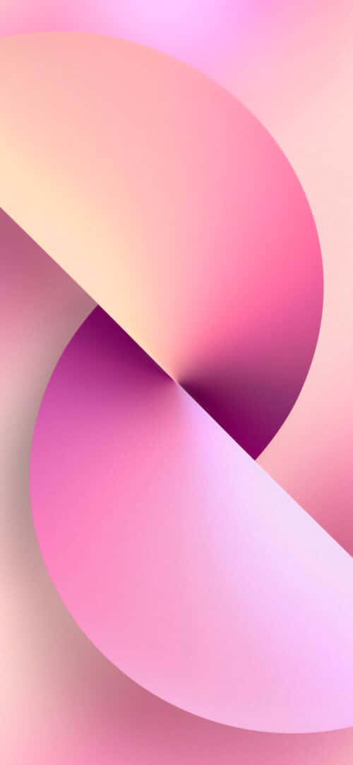 light pink iPhone, soft gradient pink and purple, overlapping circles, SD Phone Wallpaper