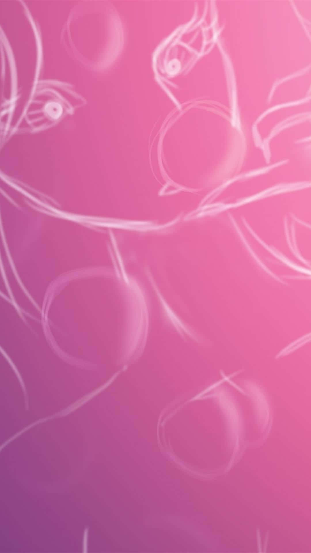 Light Pink iPhone, soft pink gradient, delicate white sketch lines, Full HD Phone Wallpaper