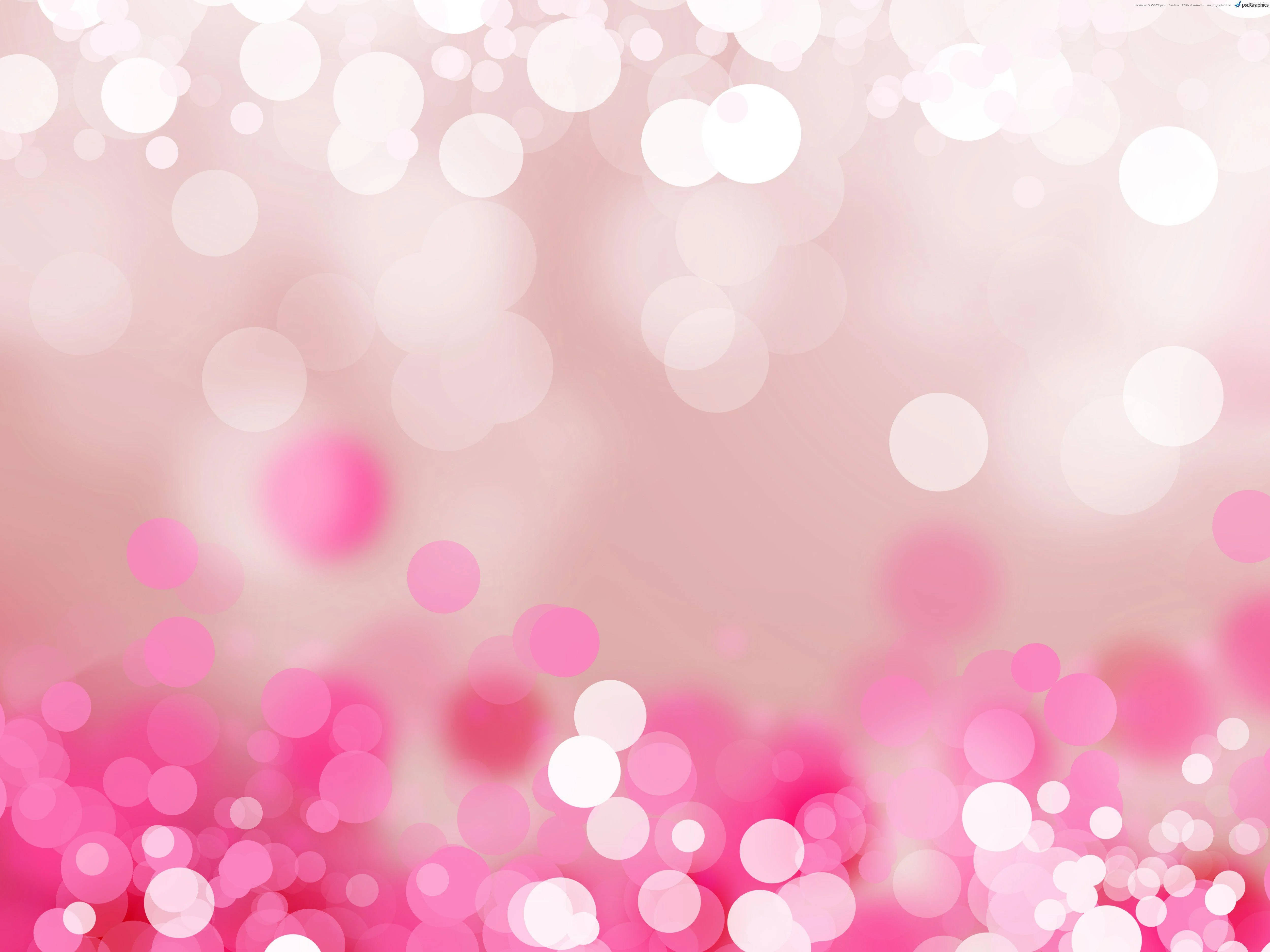 Light Pink Bokeh, soft pink, white bokeh lights, 4K Desktop Wallpaper