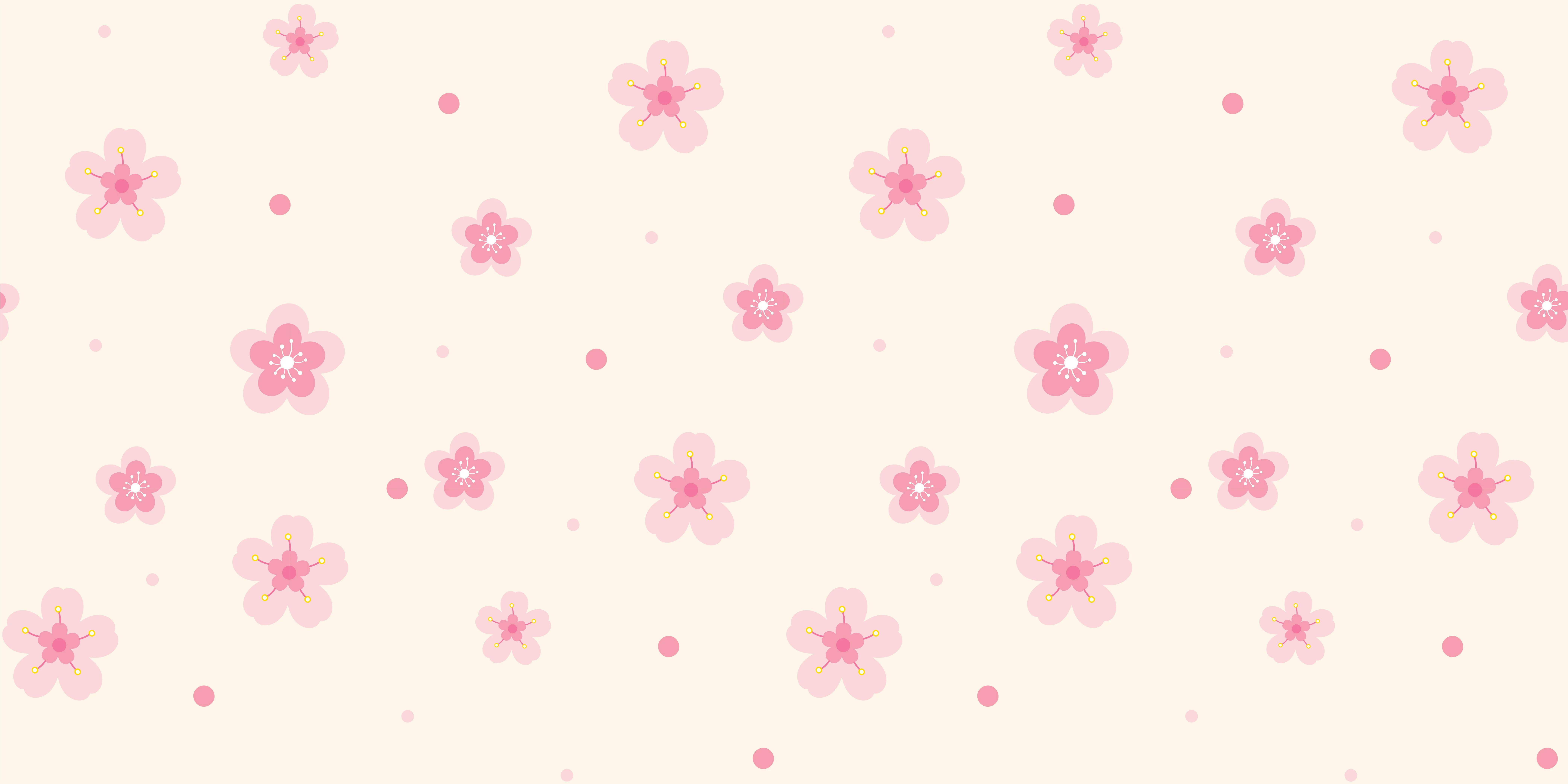 Light Pink Mini Flowers, soft pink cherry blossoms, dots, 8K Desktop Wallpaper