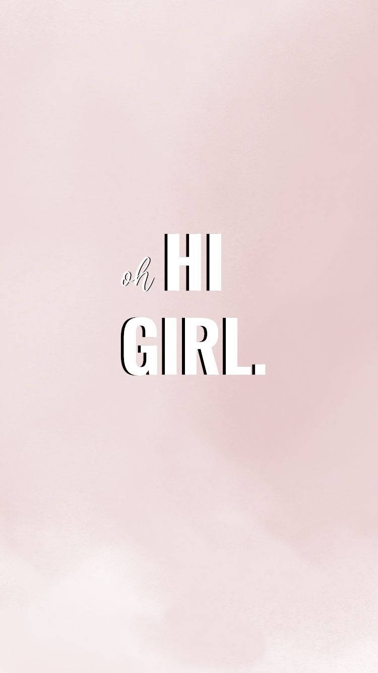 oh HI GIRL, Soft Pink Glow, Minimalist pink background, HD Phone Wallpaper