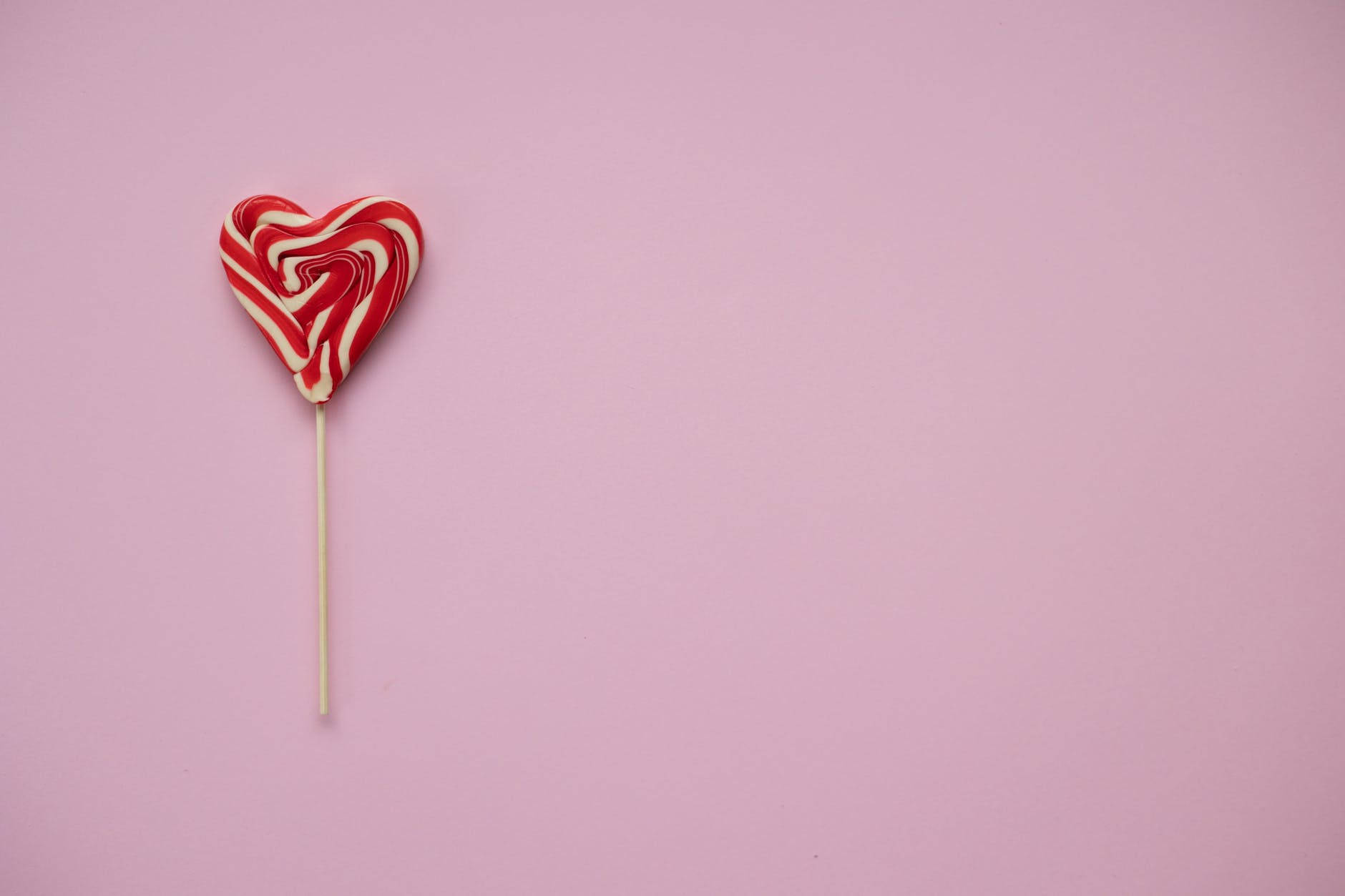 light pink heart lollipop, red and white swirled, heart-shaped lollipop, HD Desktop Wallpaper