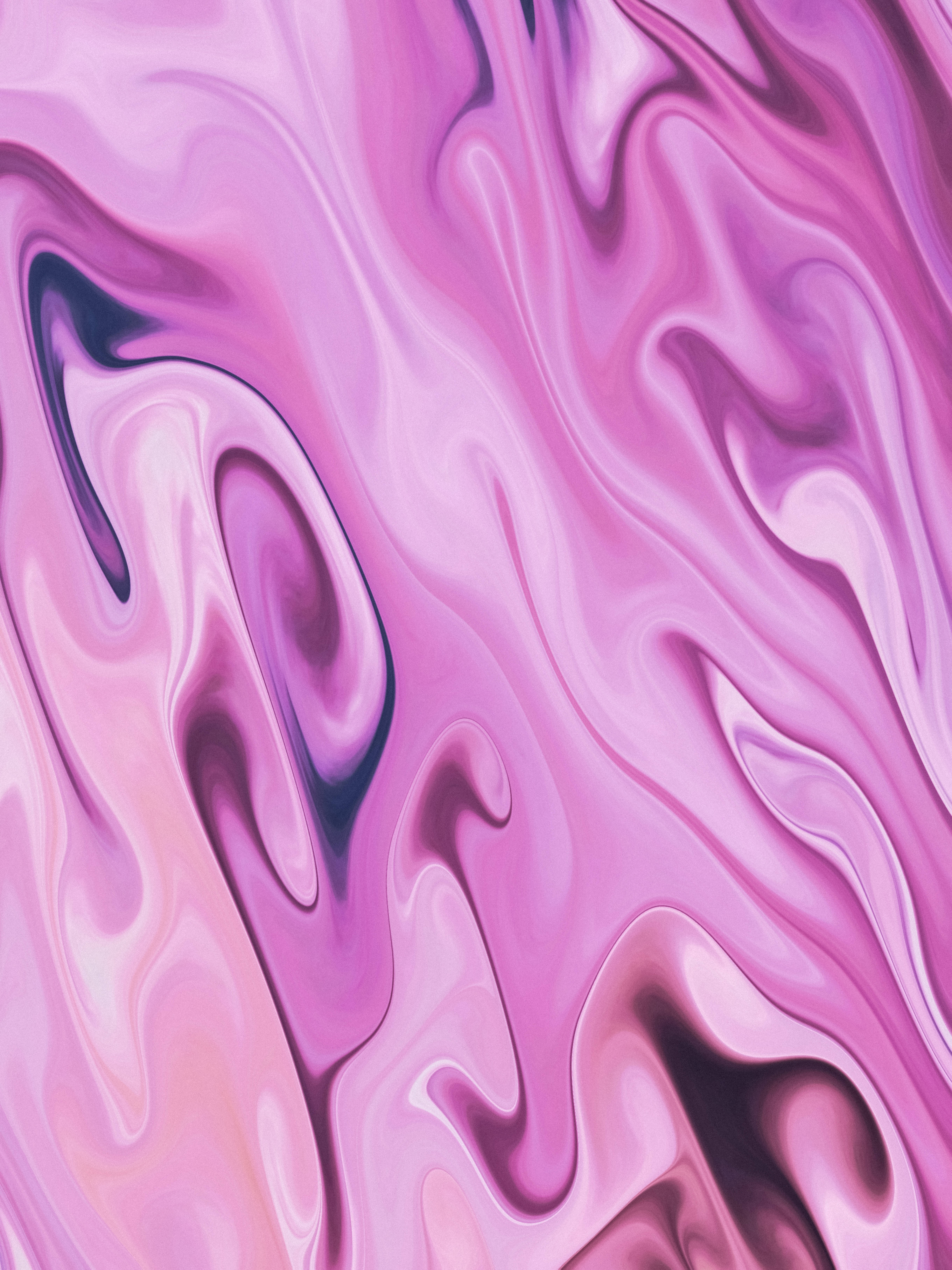 light purple aesthetic, pink and purple liquid paint, smooth, glossy waves, 5K Phone Wallpaper