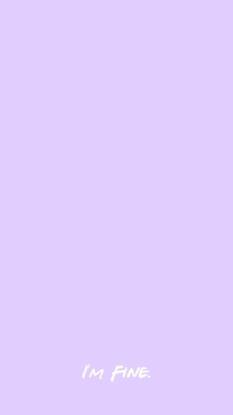 light purple, lavender, I'M FINE, HD Phone Wallpaper