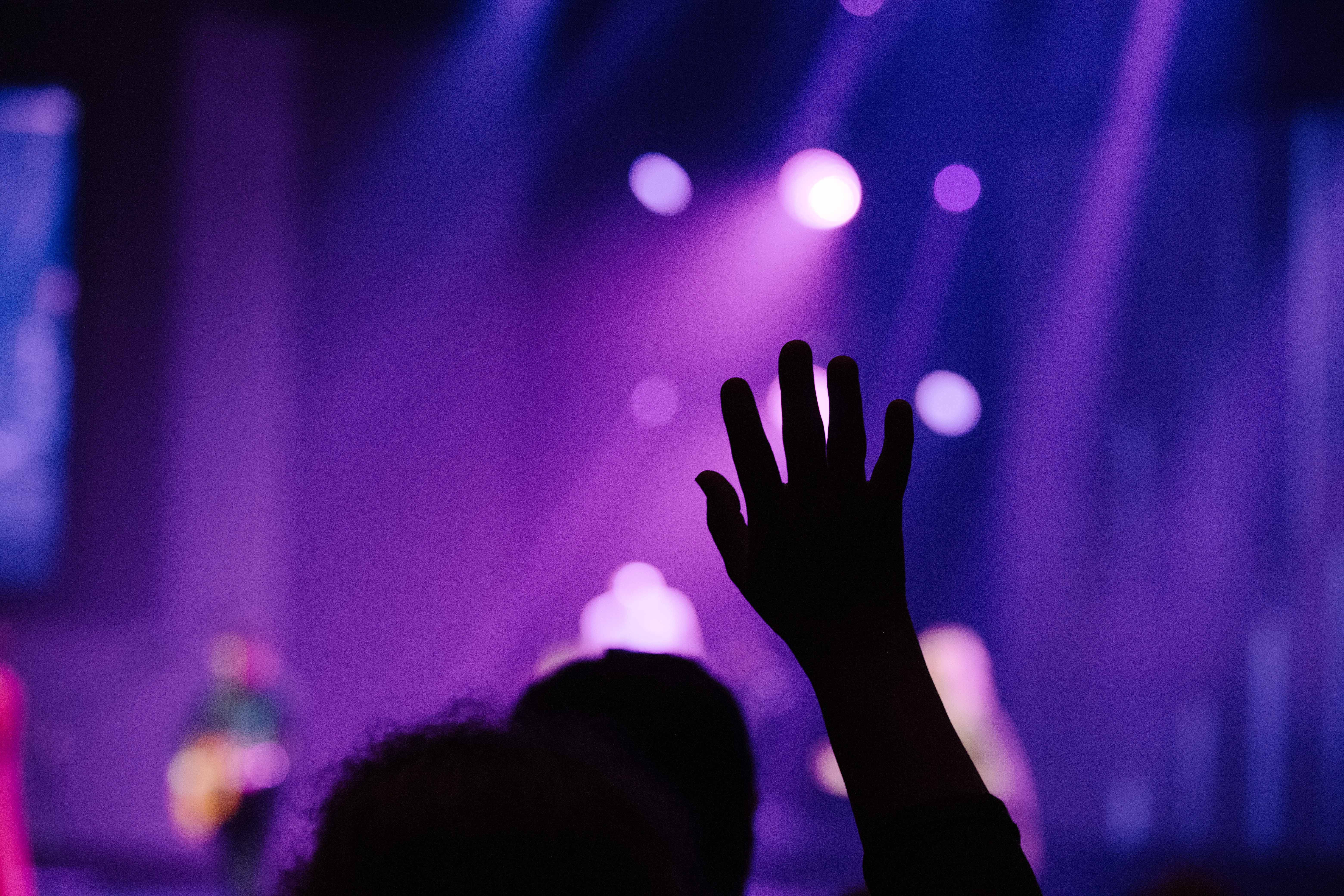Light Purple Lighting, concert, vibrant purple stage lights, 5K Desktop Wallpaper