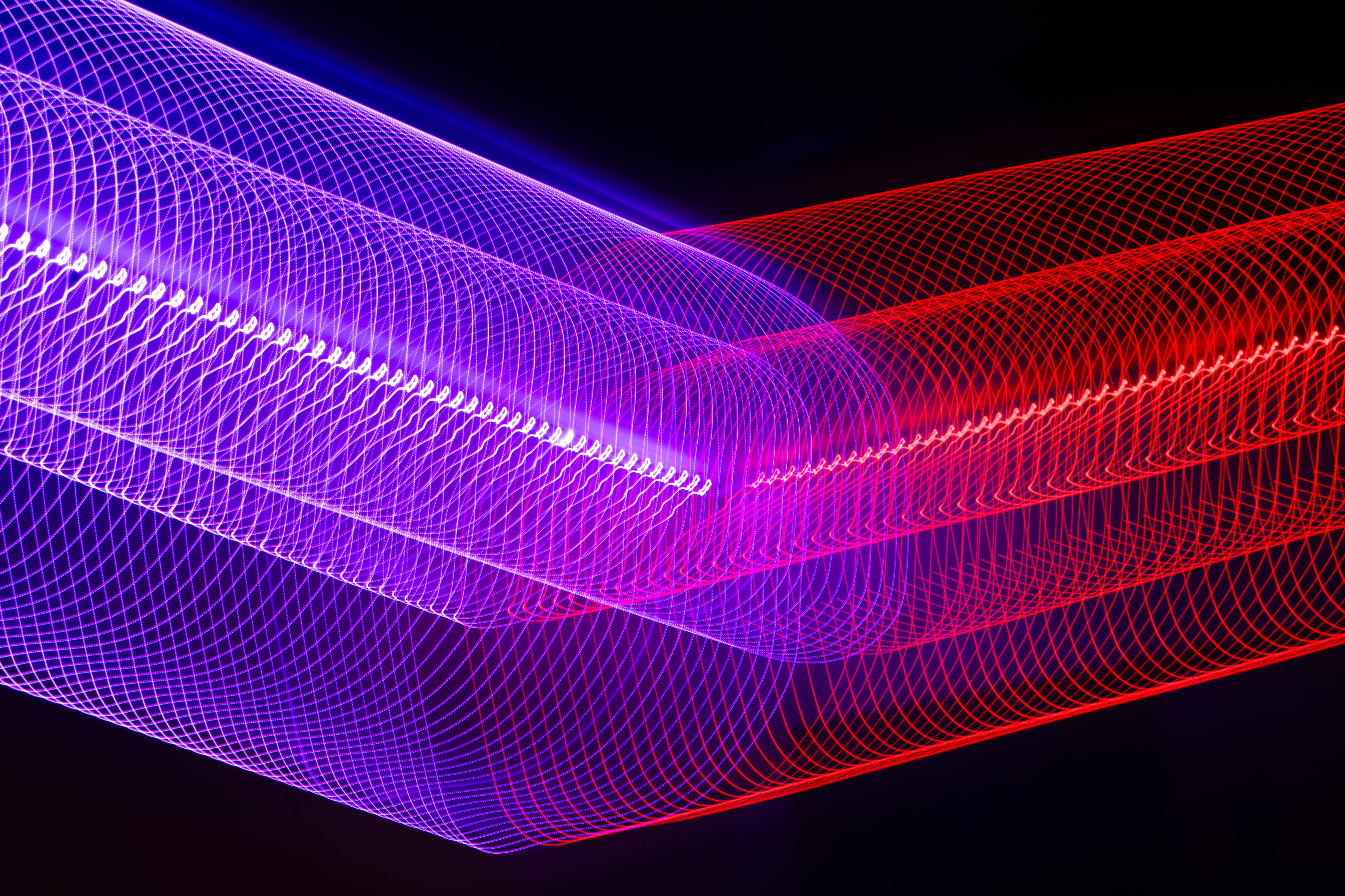 light purple, red circle pattern, vibrant red, 5K Desktop Wallpaper