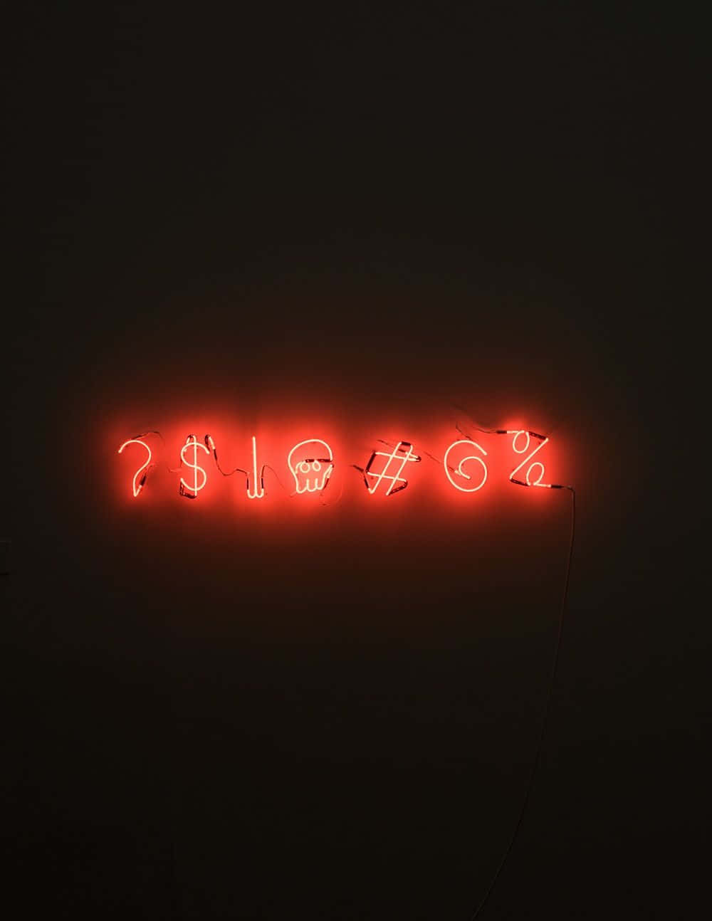 red neon sign, glowing red, question mark, HD Phone Wallpaper