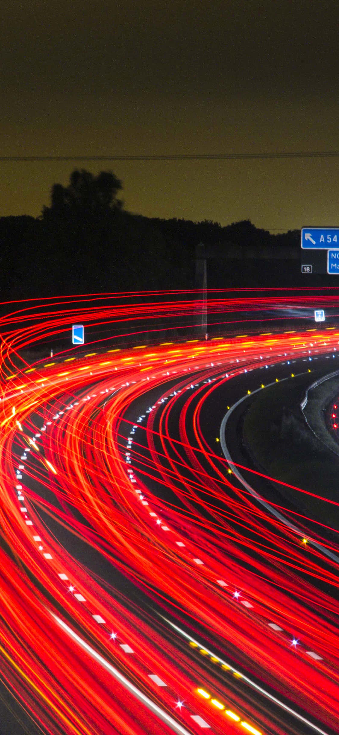 Light Red, 1125 x 2436, highway, Full HD Phone Wallpaper