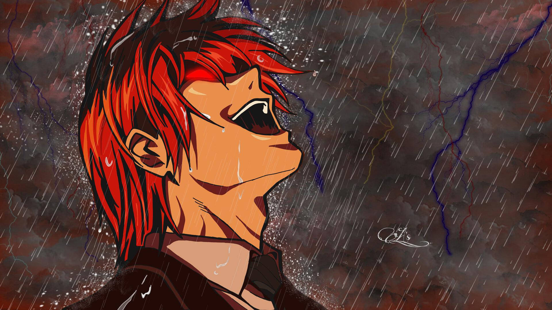 Light Yagami, red-haired, tears, Full HD Desktop Wallpaper