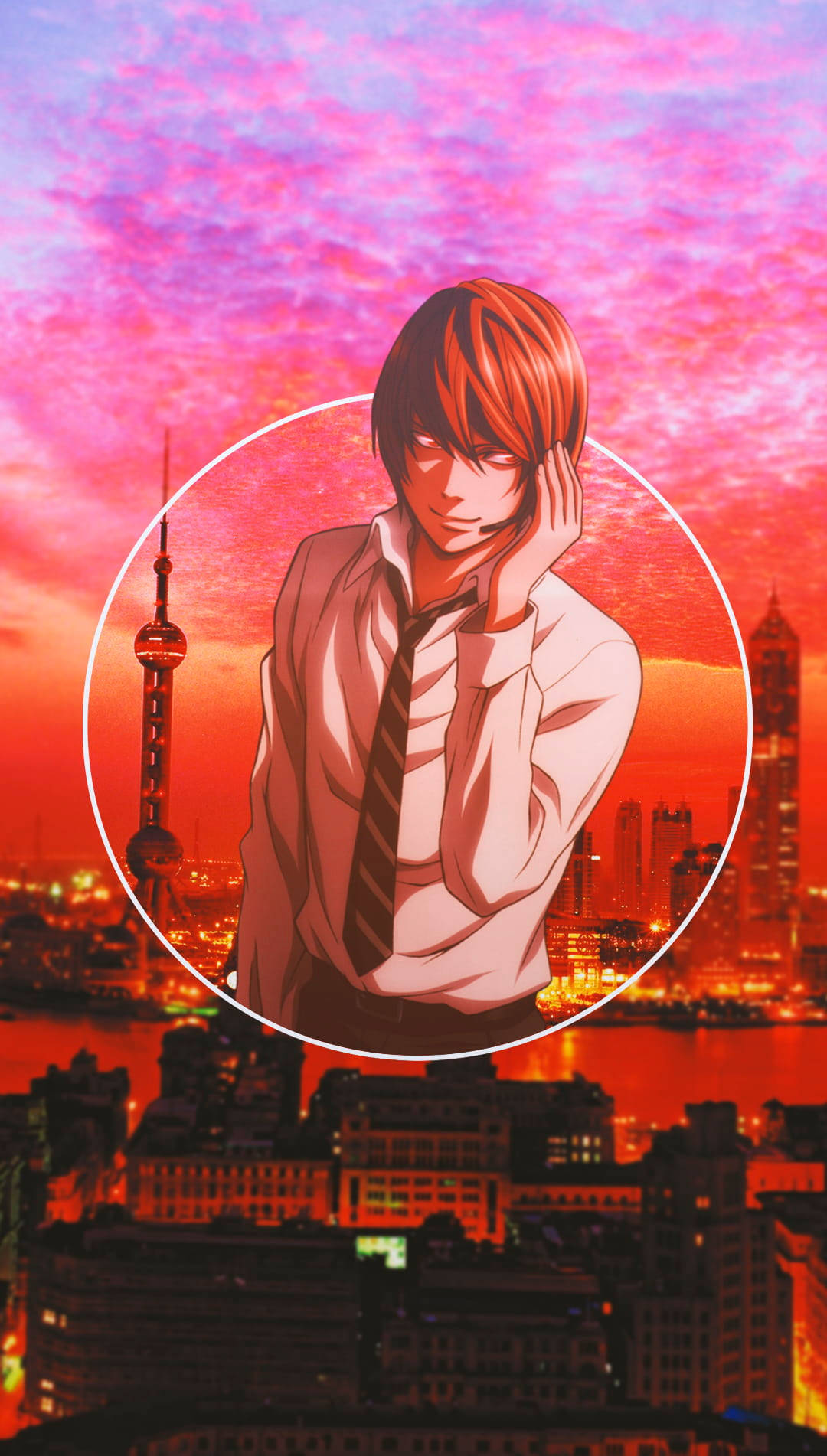 Light Yagami, red hair, white shirt and tie, HD Phone Wallpaper
