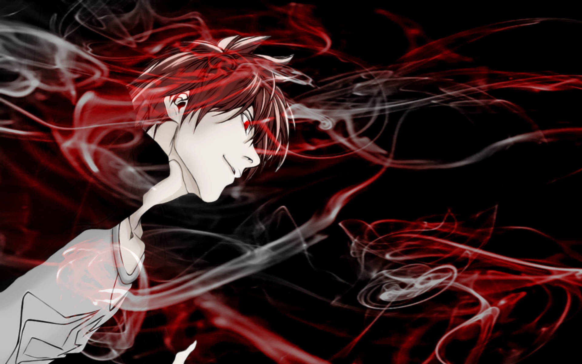 Light Yagami, red hair, red eyes, Full HD Desktop Wallpaper