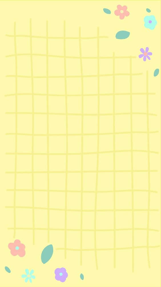 Light Yellow, plaid design, soft yellow grid background, SD Phone Wallpaper