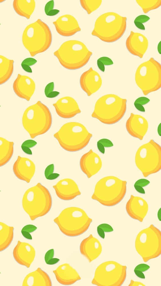Light Yellow, lemon, green leaves, SD Phone Wallpaper