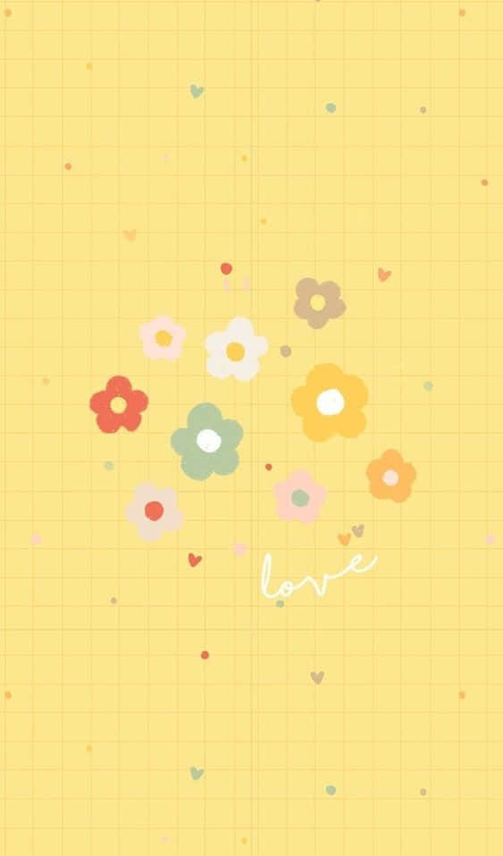 Light Yellow, plaid, flower designs, SD Phone Wallpaper
