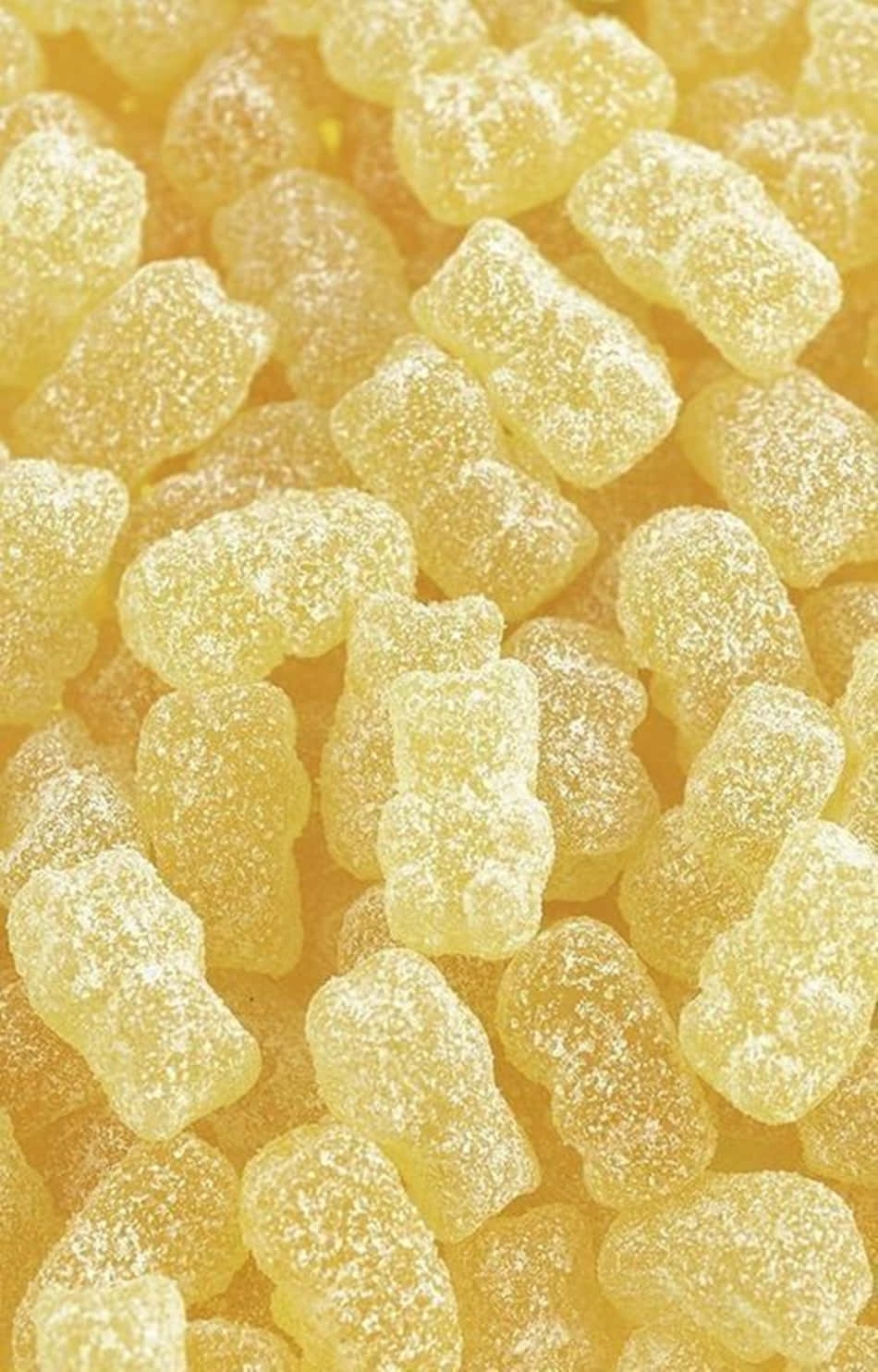 Light Yellow, glistening yellow gummy bears, sugar crystals, HD Phone Wallpaper