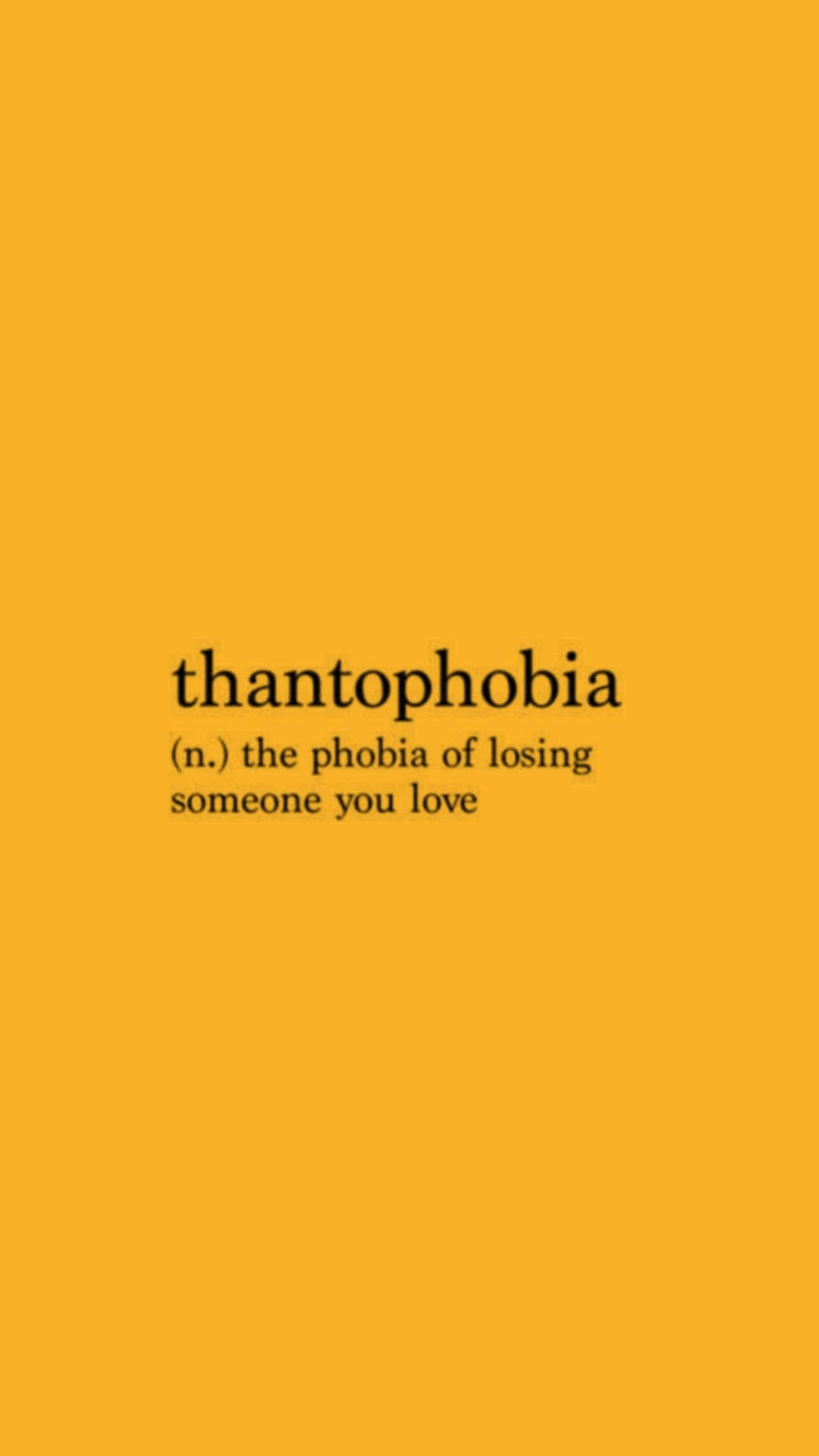 Light Yellow, thantophobia, black text, Full HD Phone Wallpaper