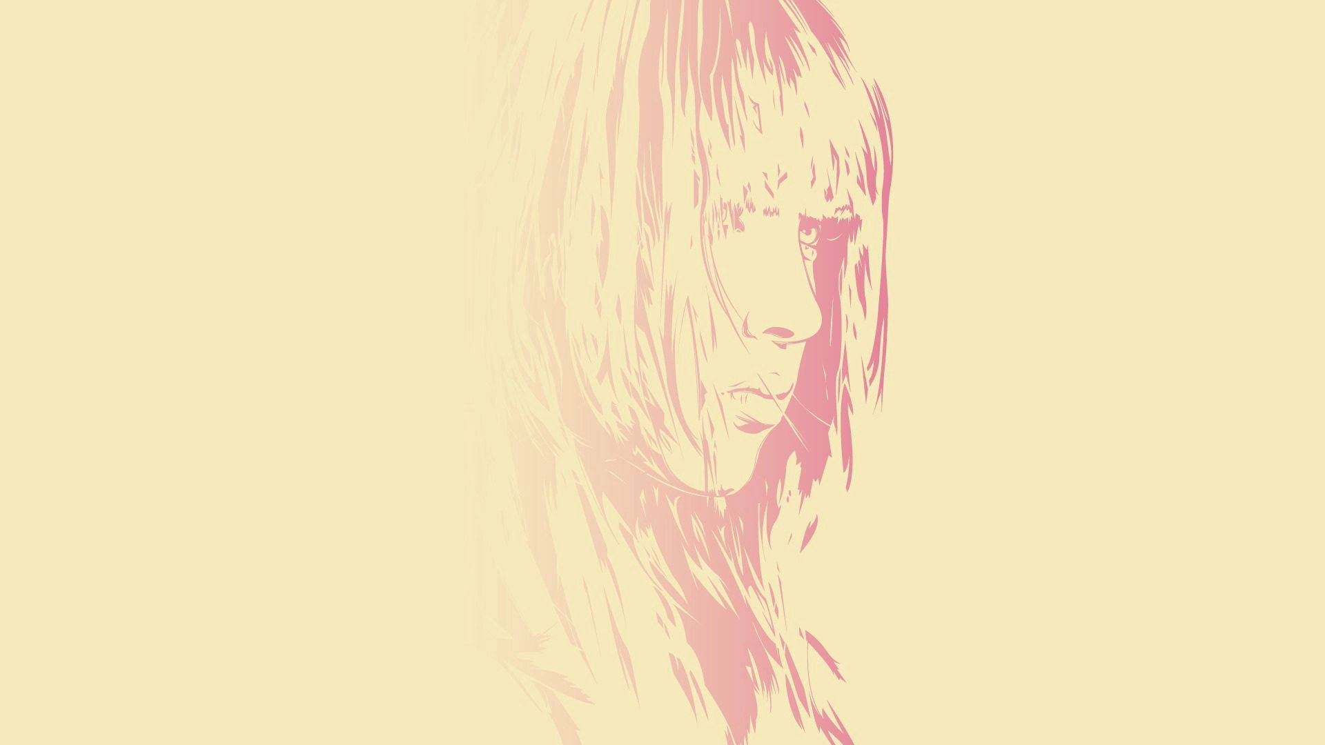 yellow art girl portrait, Artistic Portrait of a Girl in Yellow, soft pink and cream tones, Full HD Desktop Wallpaper