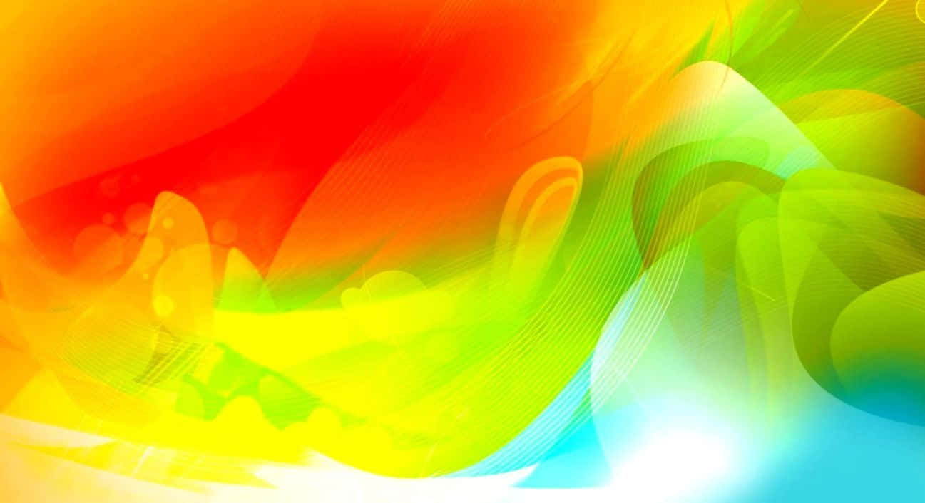 Vibrant Yellow, abstract swirls, orange yellow green and blue, HD Desktop Wallpaper