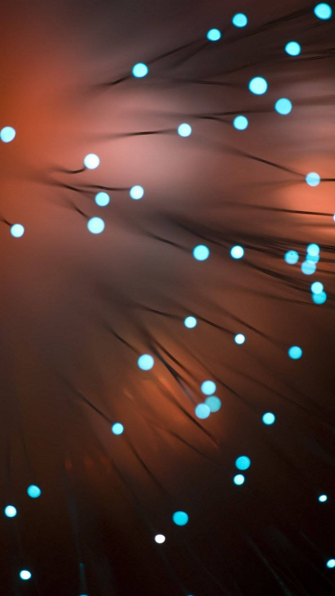 bioluminescent coral, glowing blue lights, warm gradient background, Full HD Phone Wallpaper