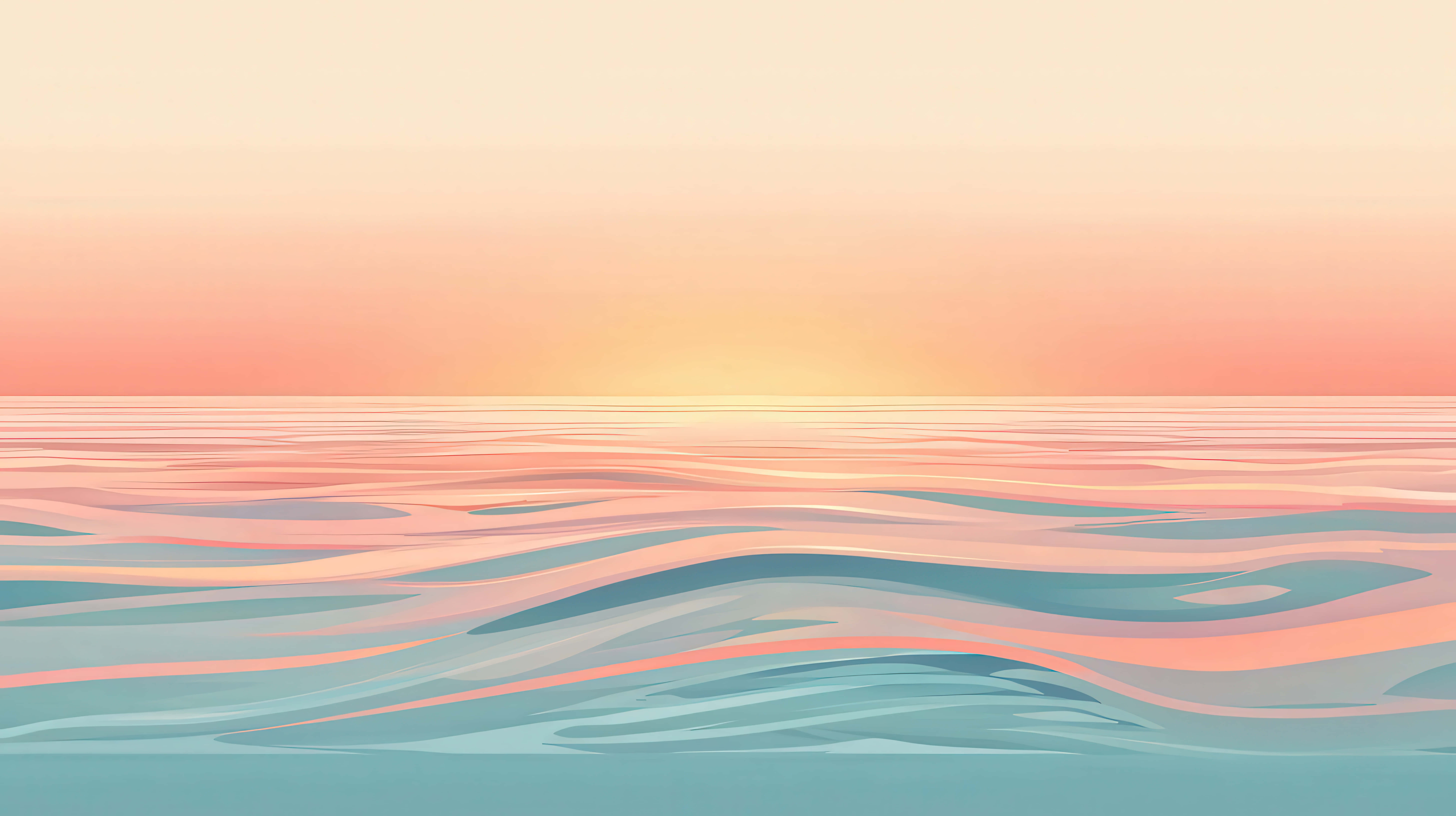 ocean, sunset, soft pastel colors, 8K Desktop Wallpaper
