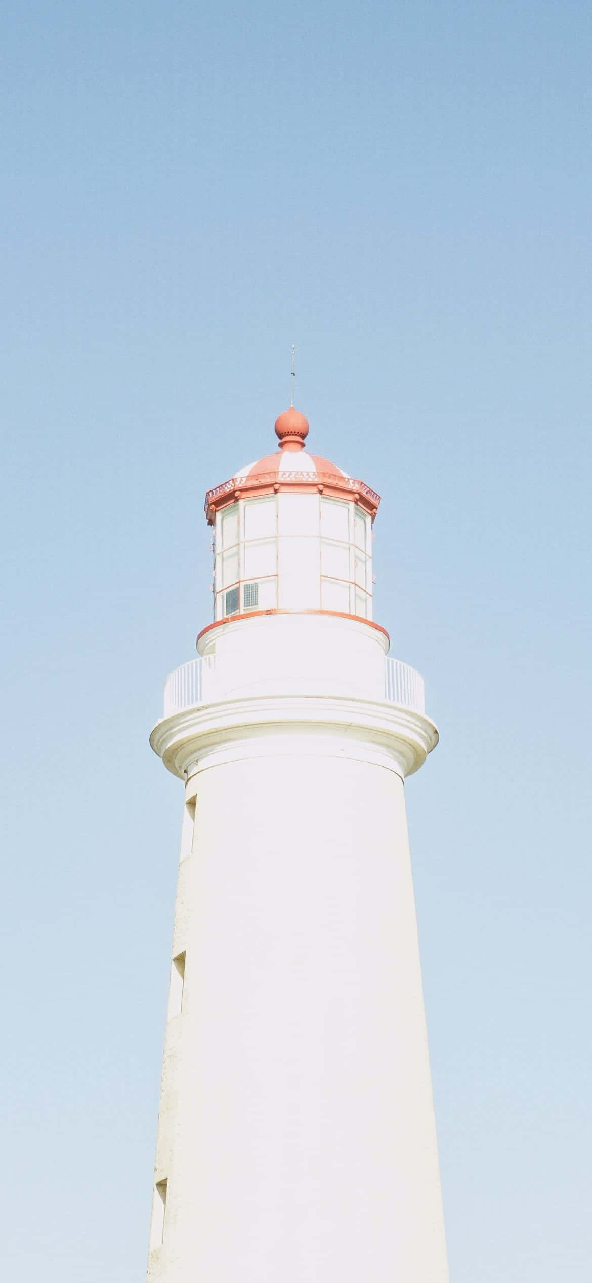 lighthouse, white lighthouse, red lantern room, Full HD Phone Wallpaper