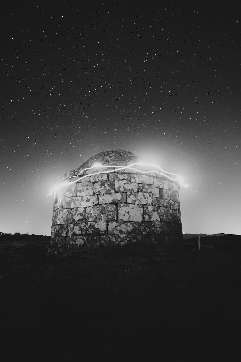 Lighthouse, Black Stars, stone dome structure, HD Phone Wallpaper