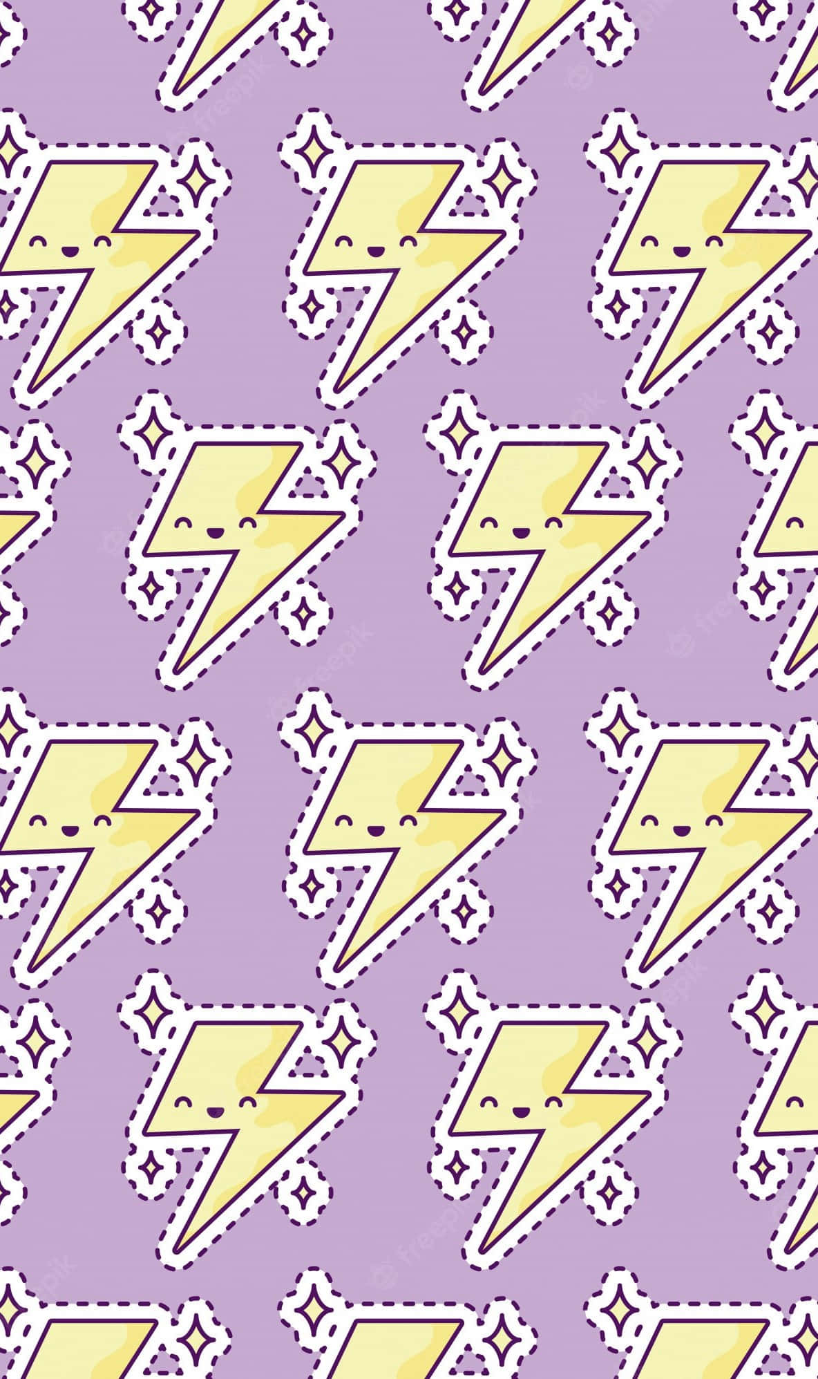 Lightning Bolt iPhone, yellow lightning bolts, smiling faces, Full HD Phone Wallpaper