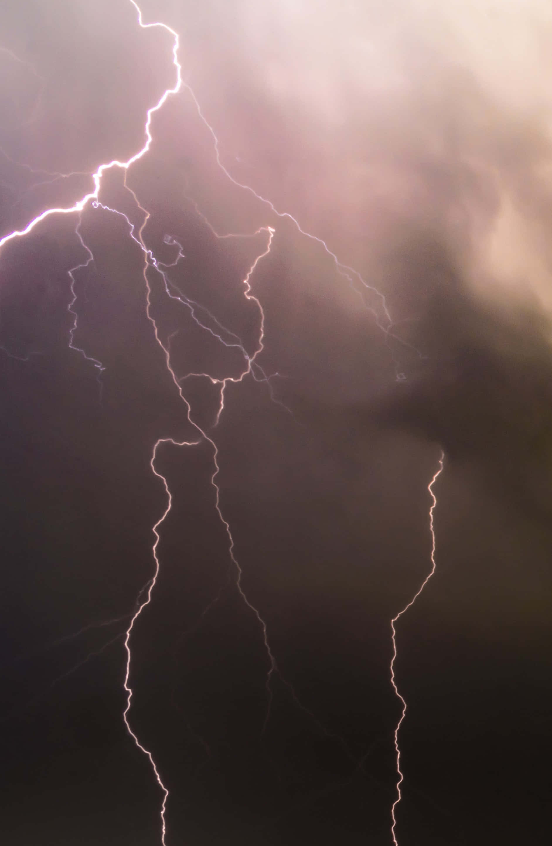 Lightning Bolt iPhone, lightning bolt, storm clouds, 2K Phone Wallpaper