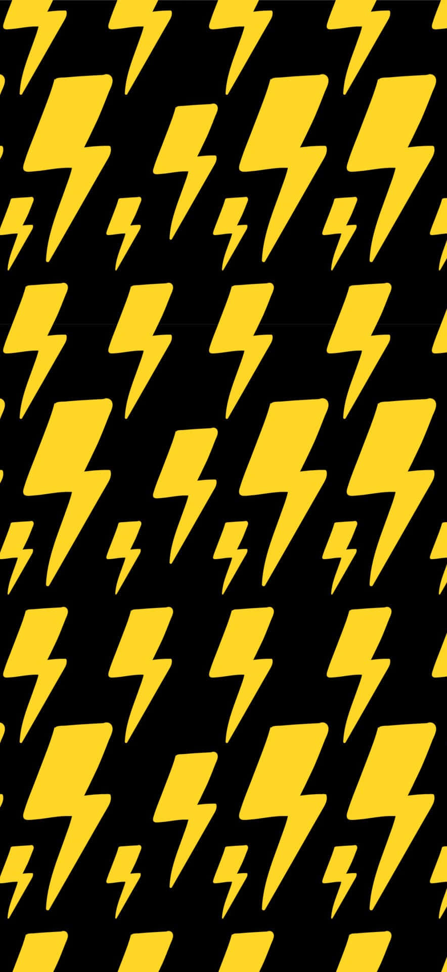 Lightning Bolt iPhone, yellow lightning bolts, dynamic pattern, HD Phone Wallpaper