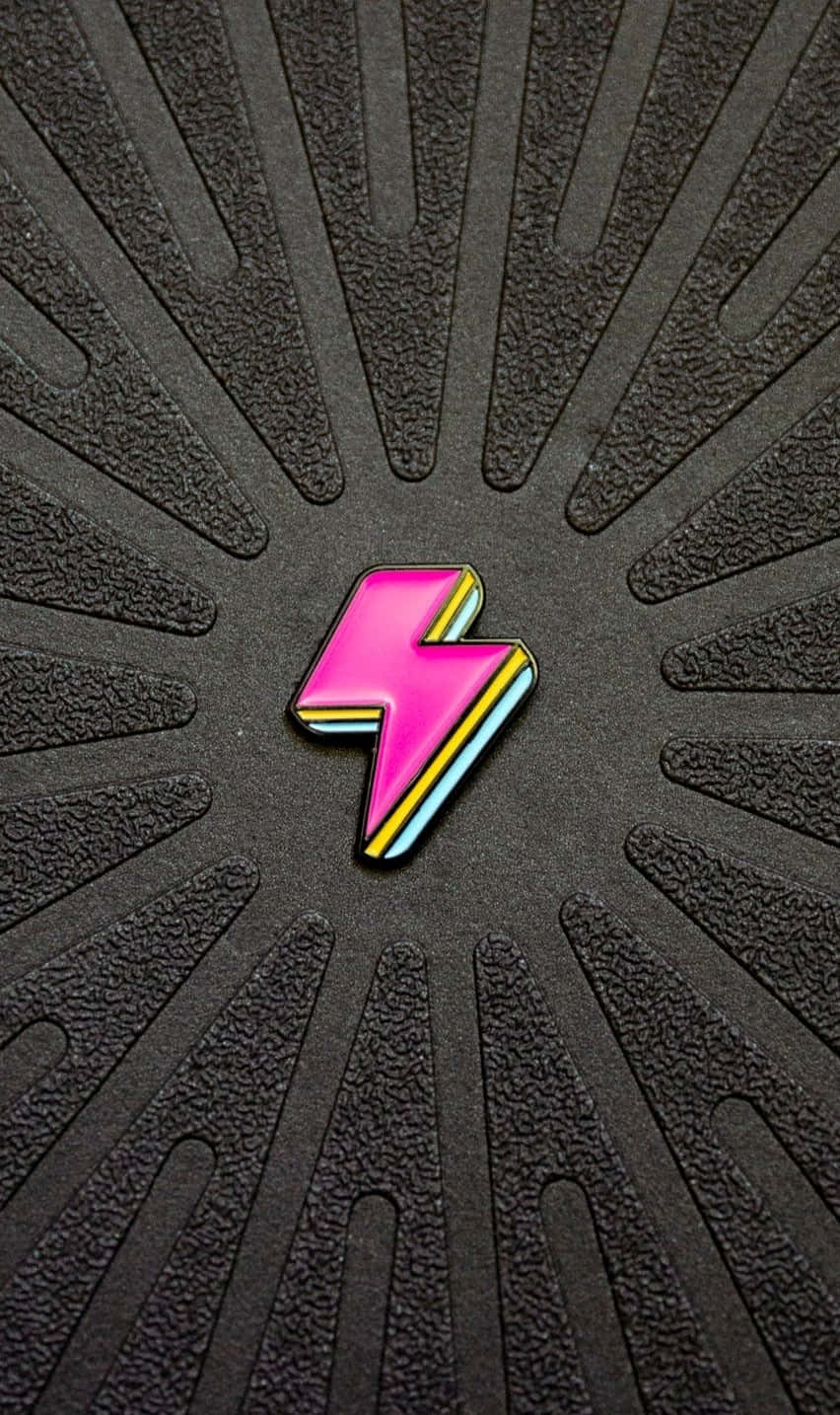 Lightning Bolt iPhone, pink, yellow, HD Phone Wallpaper