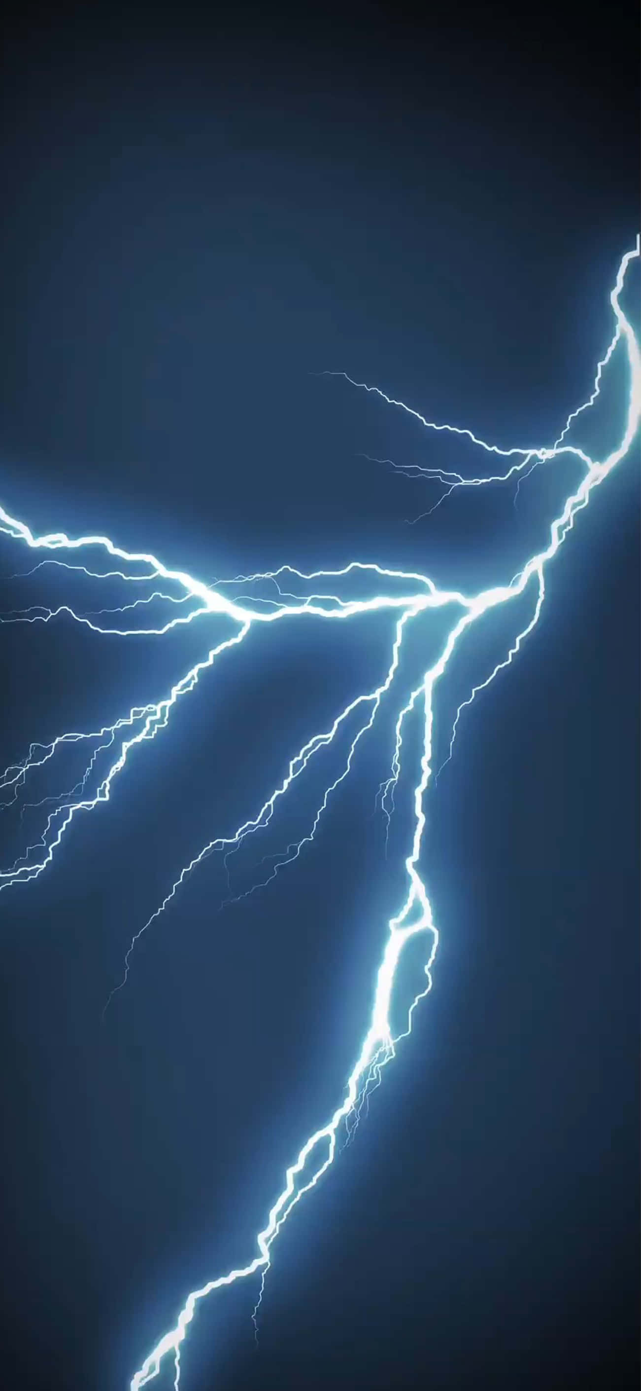 lightning bolt, dark background, white lightning, 2K Phone Wallpaper