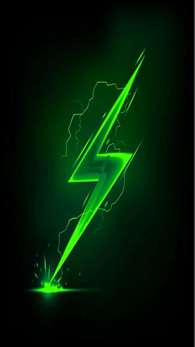 Lightning Bolt iPhone, neon green, lightning bolt, SD Phone Wallpaper